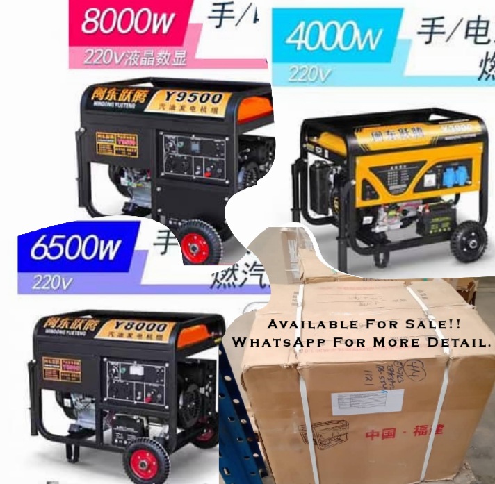 GASOLINE GENERATORS is available at Efritin