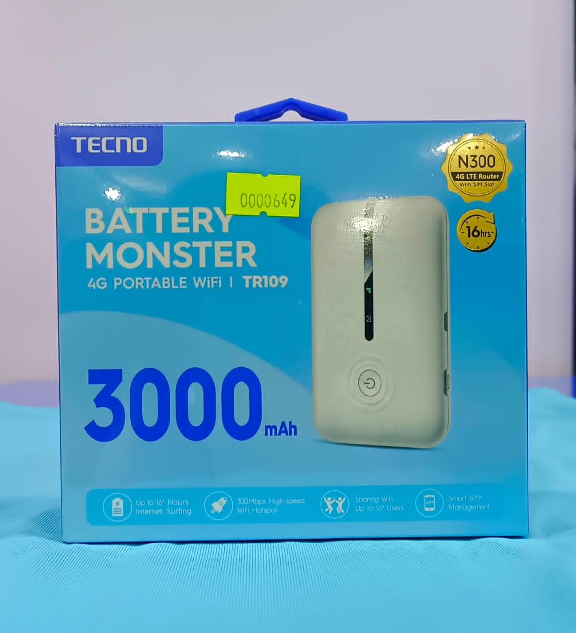 Tecno 4G Portable Mifi is available at Efritin