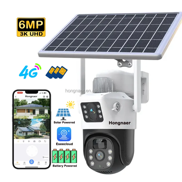 4G DOUBLE LENS CCTV SOLAR CAMERA - V380 is available at Efritin