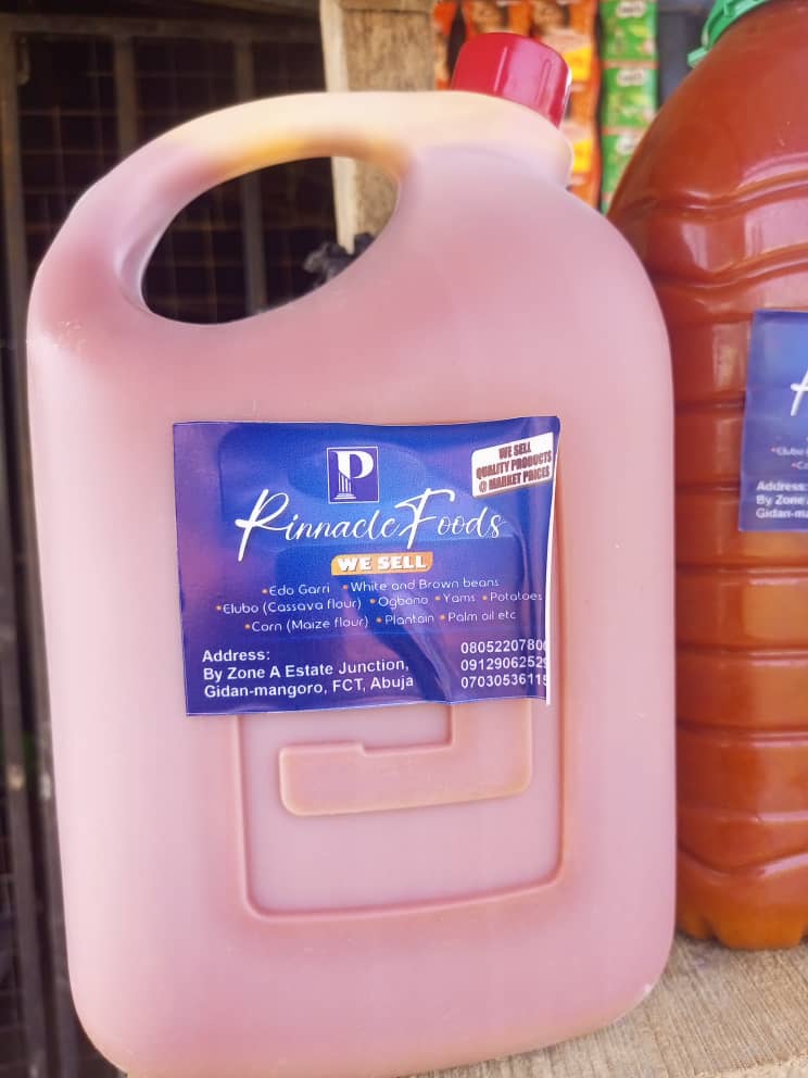 Quality 5 Litres  Benue Palm Oil for sale is available at Efritin